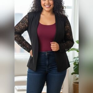 Sofia by Sofia Vergara Black Blazer Pit =25 Strechy